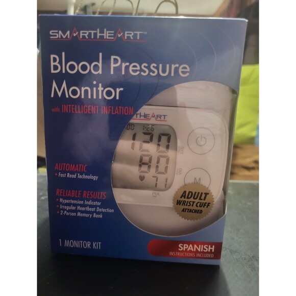 SmartHeart Blood Pressure Monitor Intelligent Inflation Wrist 2 Person NEW - Picture 6 of 6